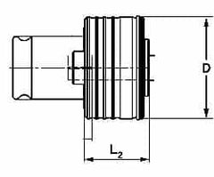 Emuge - 0.22" Tap Shank Diam, 0.165" Tap Square Size, #12 Tap, #1 Tapping Adapter - Exact Tool & Supply