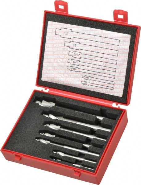 Keo - #10 to #4 Wire Socket Head Cap Screw Compatible, Cobalt, Solid Pilot Counterbore Set - Exact Tool & Supply