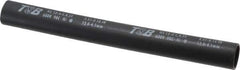 Thomas & Betts - 6" Long, 3:1, Polyolefin Heat Shrink Electrical Tubing - Black - Exact Tool & Supply