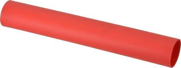 Thomas & Betts - 9" Long, 3:1, Polyolefin Heat Shrink Electrical Tubing - Red - Exact Tool & Supply