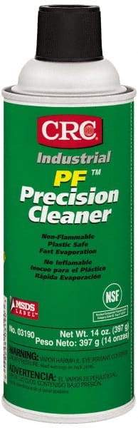 CRC - 14 Ounce Aerosol Contact Cleaner - 20,500 Volt Dielectric Strength, Nonflammable, Food Grade, Plastic Safe - Exact Tool & Supply
