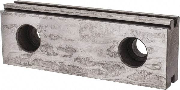 Kurt - 1 Piece Vise Jaw Plate - Steel, 3.969" Long, 0.672" Wide, 1.374" High - Exact Tool & Supply