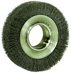 6" Diameter - 2" Arbor Hole - Crimped Steel Wire Straight Wheel - Exact Tool & Supply