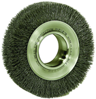 6" Diameter - 2" Arbor Hole - Crimped Steel Wire Straight Wheel - Exact Tool & Supply