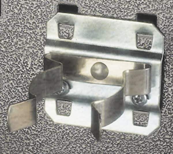 Triton - Spring Clip/Spray Can Holder Pegboard Hook - 3-3/4" Projection, Steel - Exact Tool & Supply