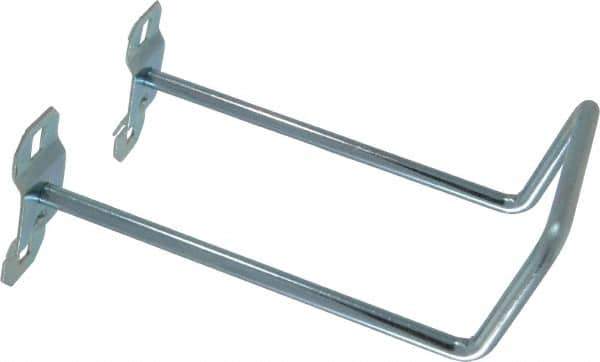 Triton - 1/4" Diam, 5" Long Double Closed End Loop Pegboard Hook - 5-3/4" Projection, 80° Bend, 2" Bend Length, Steel - Exact Tool & Supply