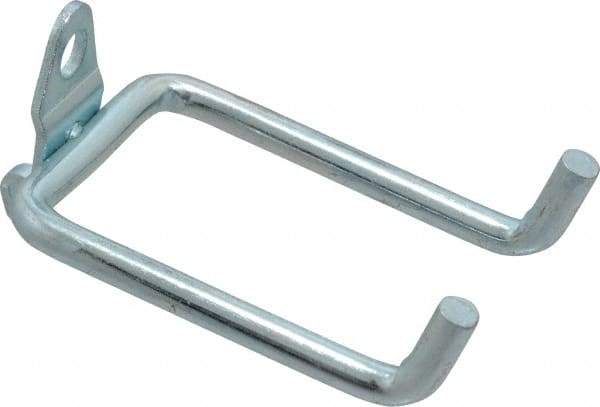 Triton - 3/16" Diam, 2-13/16" Long Double Arm Pegboard Hook - 3-3/8" Projection, 80° Bend, 3/4" Bend Length, Steel - Exact Tool & Supply