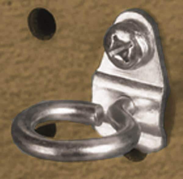 Triton - 3/4" ID, 3/16" Diam, 1-5/16" Long Single Ring Tool Holder Pegboard Hook - 1-3/8" Projection, Steel - Exact Tool & Supply