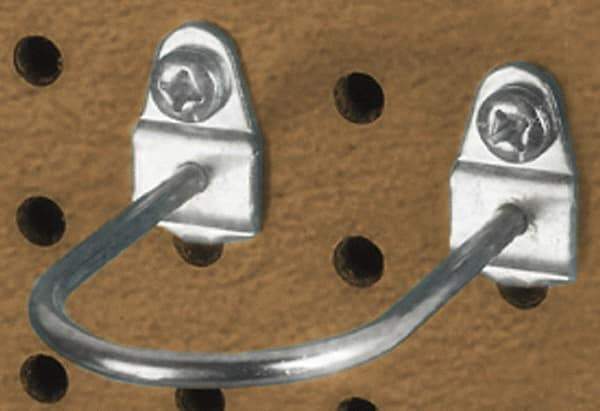 Triton - 3/16" Diam, 2-7/8" Long Double Mount U Shape Pegboard Hook - 3" Projection, Steel - Exact Tool & Supply