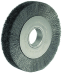 8" Diameter - 2" Arbor Hole - Crimped Steel Wire Straight Wheel - Exact Tool & Supply