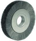 8" Diameter - 2" Arbor Hole - Crimped Steel Wire Straight Wheel - Exact Tool & Supply