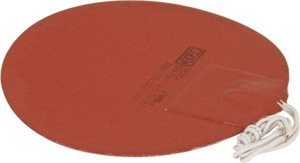 Made in USA - Round, Silicon Rubber, Standard Heat Blanket - 120 Volt, Adhesive Back, Use with Metal Containers - Exact Tool & Supply