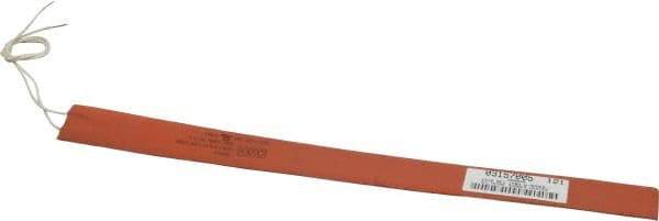 Value Collection - 12" Long x 1" Wide, Rectangular, Silicon Rubber, Standard Heat Blanket - 120 Volt, Adhesive Back, Use with Metal Containers - Exact Tool & Supply