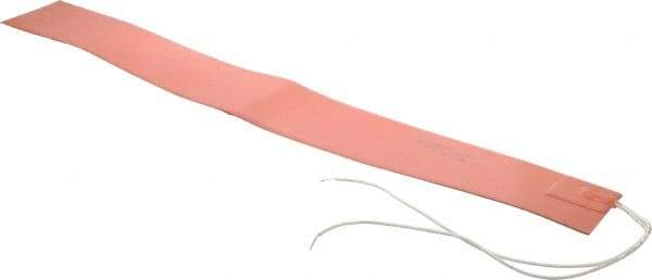 Value Collection - 24" Long x 3" Wide, Rectangular, Silicon Rubber, Standard Heat Blanket - 120 Volt, Adhesive Back, Use with Metal Containers - Exact Tool & Supply