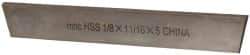 Interstate - 1/8 Inch Wide x 11/16 Inch High x 5 Inch Long, Tapered Cutoff Blade - M35 Grade, Bright Finish - Exact Tool & Supply