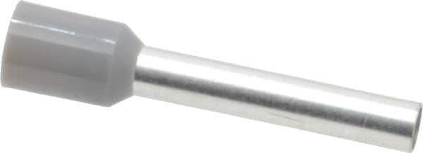 ACI - 12 AWG, Partially Insulated, Crimp Electrical Wire Ferrule - 18mm Long x 3.2mm Diameter Pin, 25-1/2mm Overall Length - Exact Tool & Supply
