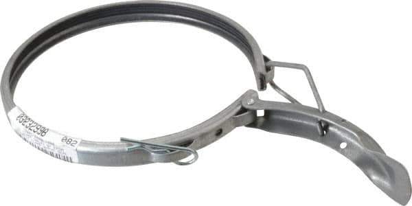 Made in USA - 5" ID Galvanized Duct Clamp with PVC Seal - Exact Tool & Supply