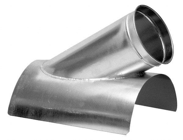 Made in USA - 6-5" ID Galvanized Duct In-Cut - 15" Long, 24 to 20 Gage - Exact Tool & Supply