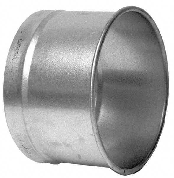 Made in USA - 8" ID Galvanized Duct Hose Adapter - 4" Long, 22 Gage - Exact Tool & Supply