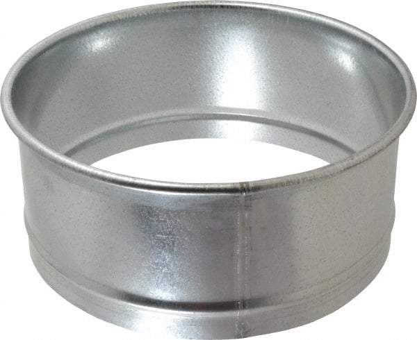 Made in USA - 10" ID Galvanized Duct Hose Adapter - 4" Long, 22 Gage - Exact Tool & Supply