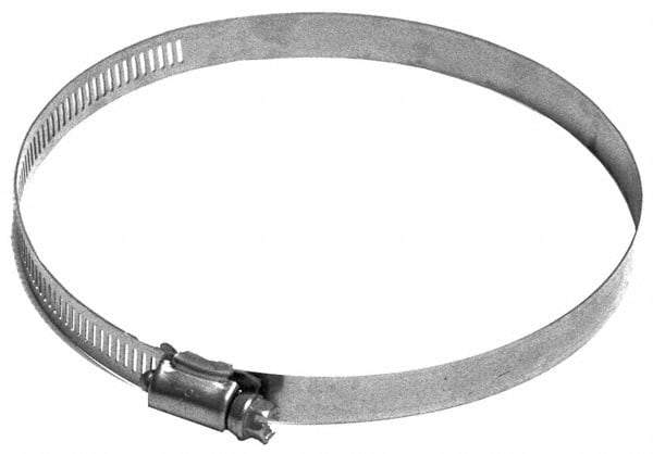 Made in USA - 5-1/2" ID Stainless Steel Duct Hose Clamp - 1/2" Long - Exact Tool & Supply