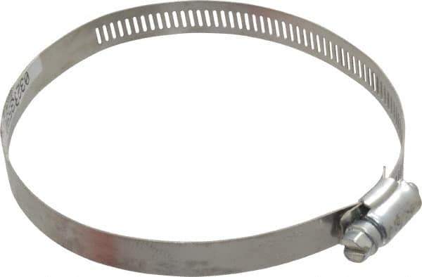 Made in USA - 4-1/2" ID Stainless Steel Duct Hose Clamp - 1/2" Long - Exact Tool & Supply