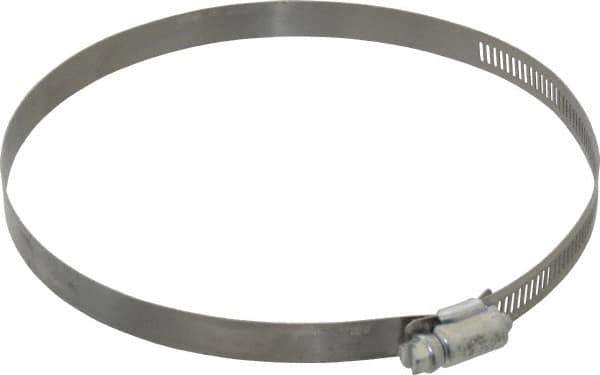 Made in USA - 6-1/2" ID Stainless Steel Duct Hose Clamp - 1/2" Long - Exact Tool & Supply