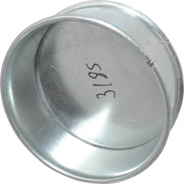 Made in USA - 6" ID Galvanized Duct End Cap - 2" Long, 24 Gage - Exact Tool & Supply