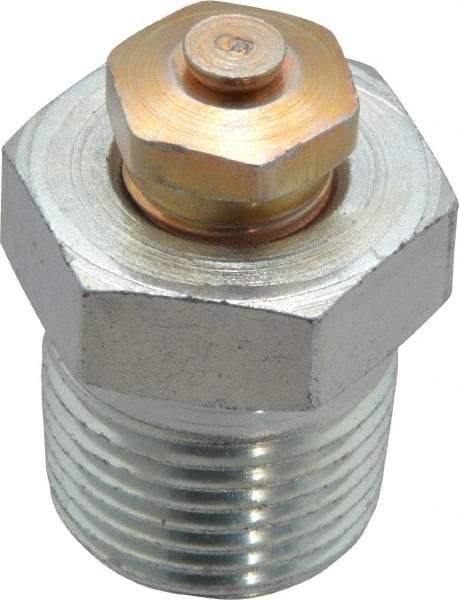 LDI Industries - 3/8-18 Thread, 1 to 5 psi Relief Pressure, Steel, Relief Vent - 1-3/16" High, 19.05mm Hex Flats Diam - Exact Tool & Supply
