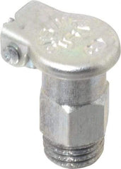 Gits - 1/4-32 Thread, Steel, Zinc Plated, Threaded One Piece, Straight Oil Hole Cover - 11/16" Drive Diam, 5/32" Drive Length, 9/16" Overall Height, 5/32" Thread Length, UNEF Thread - Exact Tool & Supply