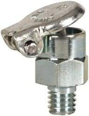 Gits - 10-32 Thread, Steel, Zinc Plated, Threaded One Piece, Straight Oil Hole Cover - 3/4" Drive Diam, 3/16" Drive Length, 9/16" Overall Height, 3/16" Thread Length, UNF Thread - Exact Tool & Supply