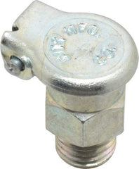 Gits - 1/4-32 Thread, Steel, Zinc Plated, Threaded One Piece, Straight Oil Hole Cover - 3/4" Drive Diam, 3/16" Drive Length, 9/16" Overall Height, 3/16" Thread Length, UNEF Thread - Exact Tool & Supply