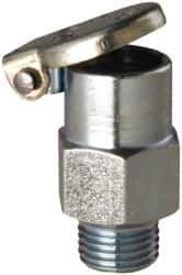 Gits - 5/16-32 Thread, Steel, Zinc Plated, Threaded One Piece, Straight Oil Hole Cover - 13/16" Drive Diam, 1/4" Drive Length, 27/32" Overall Height, 1/4" Thread Length, UNEF Thread - Exact Tool & Supply