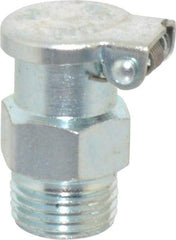 Gits - 1/8-27 Thread, Steel, Zinc Plated, Threaded One Piece, Straight Oil Hole Cover - 13/16" Drive Diam, 1/4" Drive Length, 13/16" Overall Height, 1/4" Thread Length, NPT Thread - Exact Tool & Supply