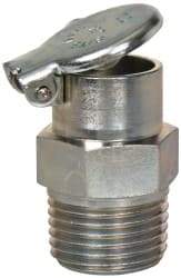 Gits - 1/2-14 Thread, Steel, Zinc Plated, Threaded One Piece, Straight Oil Hole Cover - 1-7/16" Drive Diam, 9/16" Drive Length, 1-7/16" Overall Height, 9/16" Thread Length, NPT Thread - Exact Tool & Supply