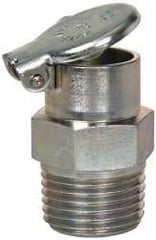 Gits - 1/2-14 Thread, Steel, Zinc Plated, Threaded One Piece, Straight Oil Hole Cover - 1-7/16" Drive Diam, 9/16" Drive Length, 1-7/16" Overall Height, 9/16" Thread Length, NPT Thread - Exact Tool & Supply