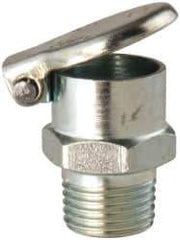 Gits - 1/8-27 Thread, Steel, Zinc Plated, Threaded One Piece, Low-Clearance Straight Oil Hole Cover - 29/32" Drive Diam, 9/32" Drive Length, 23/32" Overall Height, 9/32" Thread Length, NPT Thread - Exact Tool & Supply