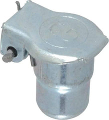 Gits - Steel, Zinc Plated, Shoulder Drive One Piece, Straight Oil Hole Cover - 0.253-0.255" Drive Diam, 1/4" Drive-In Hole Diam, 1/4" Drive Length, 17/32" Overall Height - Exact Tool & Supply