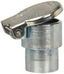 Gits - Steel, Zinc Plated, Shoulder Drive One Piece, Straight Oil Hole Cover - 0.503-0.505" Drive Diam, 1/2" Drive-In Hole Diam, 3/8" Drive Length, 13/16" Overall Height - Exact Tool & Supply