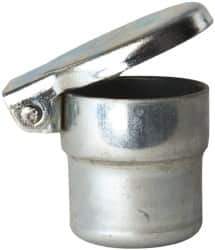 Gits - Steel, Zinc Plated, Shoulder Drive One Piece, Straight Oil Hole Cover - 0.878-0.880" Drive Diam, 7/8" Drive-In Hole Diam, 1/2" Drive Length, 1-1/16" Overall Height - Exact Tool & Supply