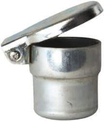 Gits - Steel, Zinc Plated, Shoulder Drive One Piece, Straight Oil Hole Cover - 0.878-0.880" Drive Diam, 7/8" Drive-In Hole Diam, 1/2" Drive Length, 1-1/16" Overall Height - Exact Tool & Supply