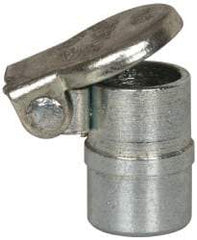 Gits - Steel, Zinc Plated, Beaded Drive One Piece, Straight Oil Hole Cover - 0.253-0.255" Drive Diam, 1/4" Drive-In Hole Diam, 5/32" Drive Length, 13/32" Overall Height - Exact Tool & Supply