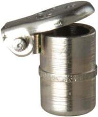 Gits - Steel, Zinc Plated, Beaded Drive One Piece, Straight Oil Hole Cover - 0.315-0.317" Drive Diam, 5/16" Drive-In Hole Diam, 7/32" Drive Length, 1/2" Overall Height - Exact Tool & Supply