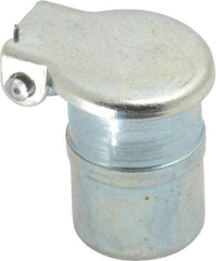 Gits - Steel, Zinc Plated, Beaded Drive One Piece, Straight Oil Hole Cover - 0.441-0.443" Drive Diam, 7/16" Drive-In Hole Diam, 5/16" Drive Length, 11/16" Overall Height - Exact Tool & Supply