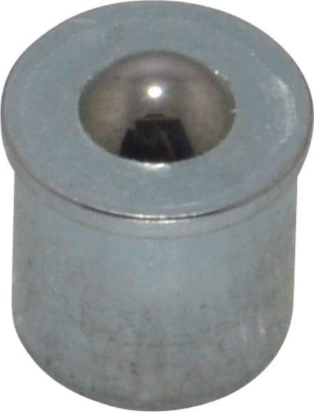 Gits - Steel, Zinc Plated, Plain Drive One Piece, Ball Valve Oil Hole Cover - 0.315-0.317" Drive Diam, 5/16" Drive-In Hole Diam, 5/16" Drive Length, 3/8" Overall Height - Exact Tool & Supply