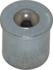 Gits - Steel, Zinc Plated, Plain Drive One Piece, Ball Valve Oil Hole Cover - 0.315-0.317" Drive Diam, 5/16" Drive-In Hole Diam, 5/16" Drive Length, 3/8" Overall Height - Exact Tool & Supply