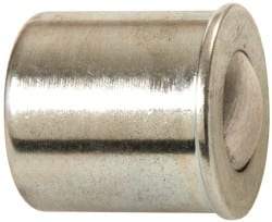 Gits - Steel, Zinc Plated, Plain Drive One Piece, Ball Valve Oil Hole Cover - 0.441-0.443" Drive Diam, 7/16" Drive-In Hole Diam, 15/32" Drive Length, 17/32" Overall Height - Exact Tool & Supply