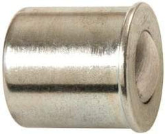 Gits - Steel, Zinc Plated, Plain Drive One Piece, Ball Valve Oil Hole Cover - 0.441-0.443" Drive Diam, 7/16" Drive-In Hole Diam, 15/32" Drive Length, 17/32" Overall Height - Exact Tool & Supply
