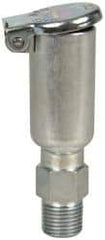 Gits - 3/32 Ounce Capacity, 1/8-27 Thread, Steel, Zinc Plated, Straight with Hex Body, Oil Cup - 2" High, 3/8" Thread Length, Wick Feed - Exact Tool & Supply