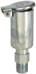 Gits - 5/32 Ounce Capacity, 1/8-27 Thread, Steel, Zinc Plated, Straight with Hex Body, Oil Cup - 2-5/32" High, 11/32" Thread Length, Wick Feed - Exact Tool & Supply